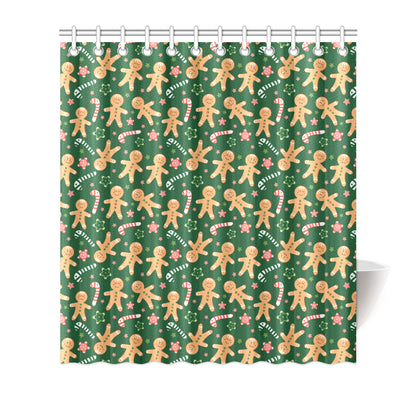 Gingerbread Pattern Print Design 04 Shower Curtain