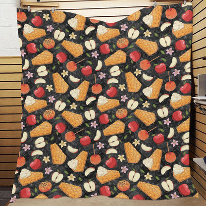 Apple Pie Pattern Print Design 01 Premium Quilt