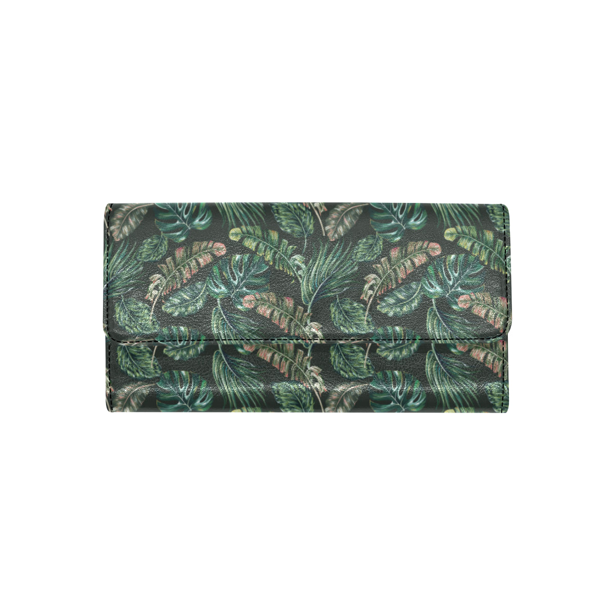 Banana Leaf Pattern Print Design 05 Women's Trifold Wallet