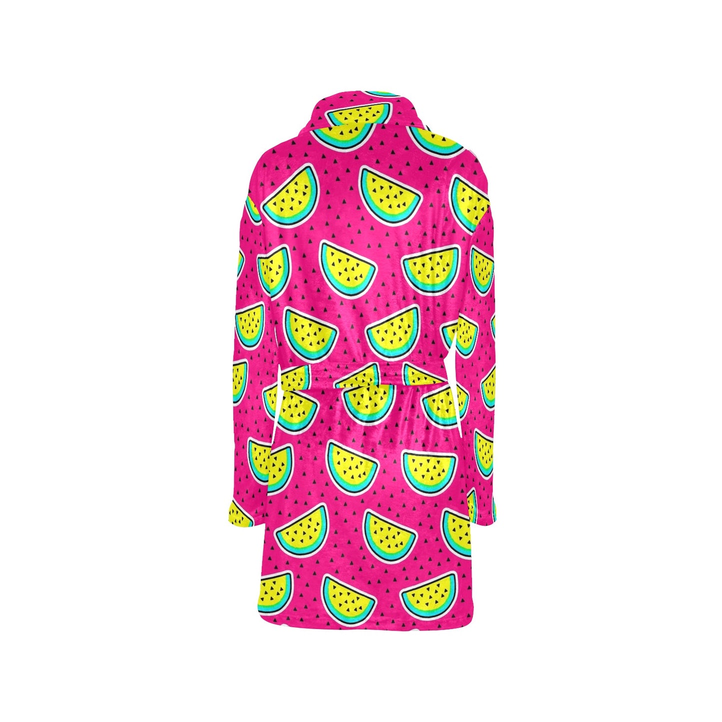 Watermelon Pattern Print Design WM04 Women's Fleece Robe