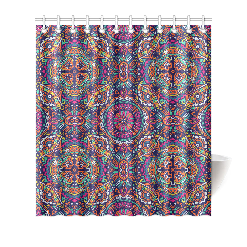 Boho Pattern Print Design 06 Shower Curtain