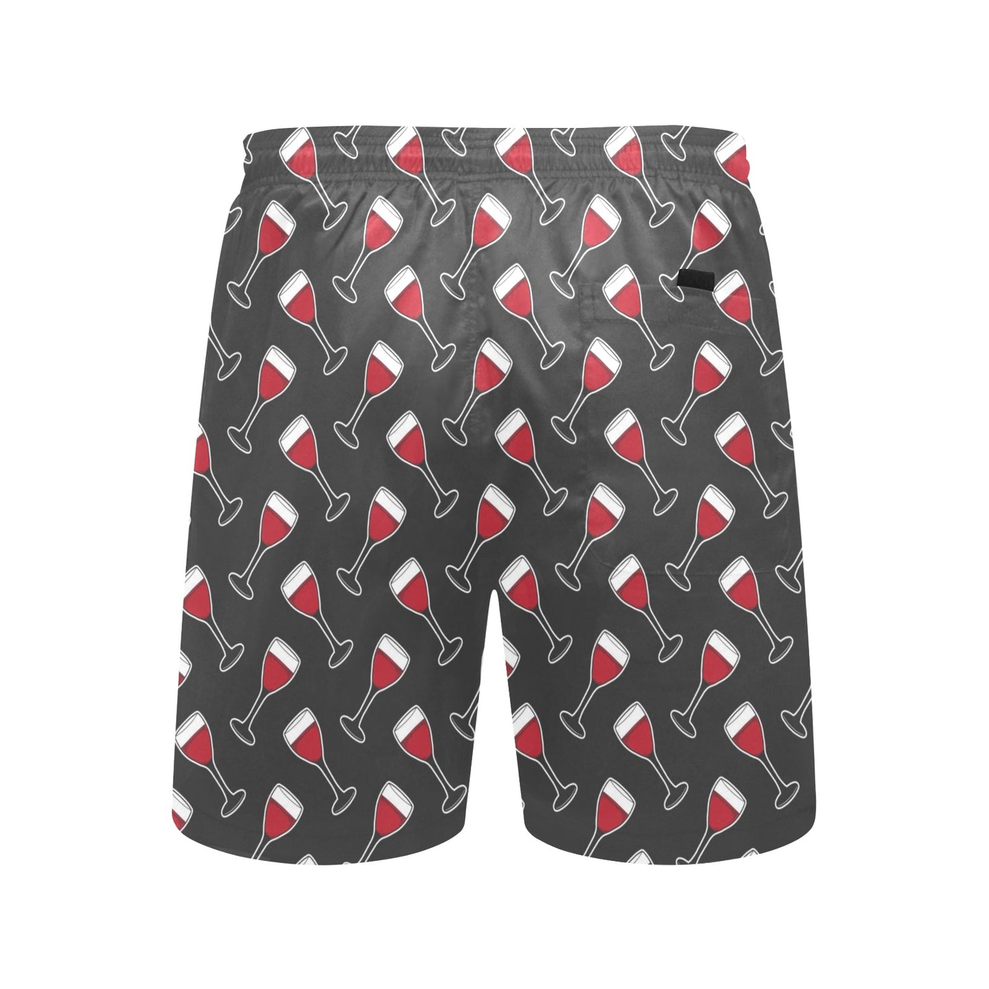 Wine Print Design LKS308 Men's Swim Trunks Beach Shorts