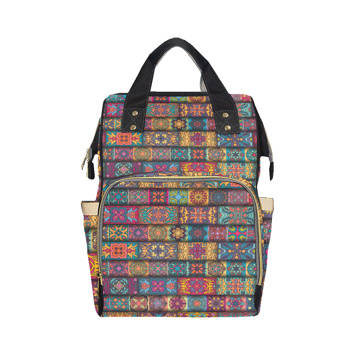 Mandala Style Design Print Diaper Bag Backpack