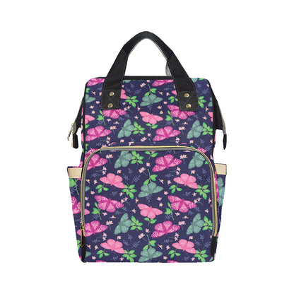 Monarch Butterfly Pattern Print Design 03 Diaper Bag Backpack
