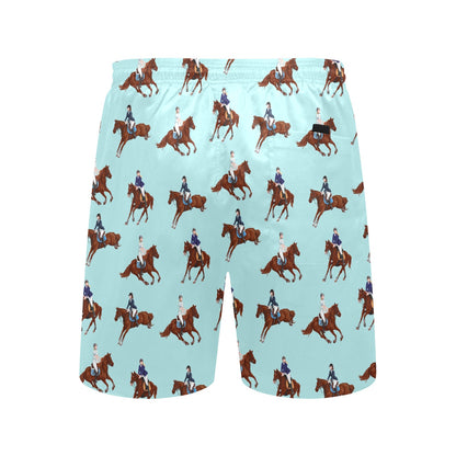 Equestrian Horse Riding Men's Swim Trunks Beach Shorts
