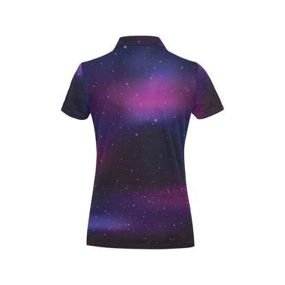 Night sky Pattern Print Design A04 Women's Polo Shirt