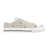 Russell Terriers With Bone Print Design LKS302 Women's White Low Top Shoes