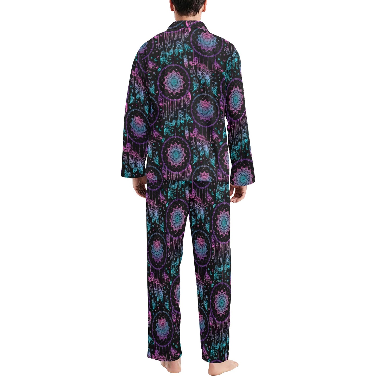 Dream catcher boho mandala Men's Long Pajama Set