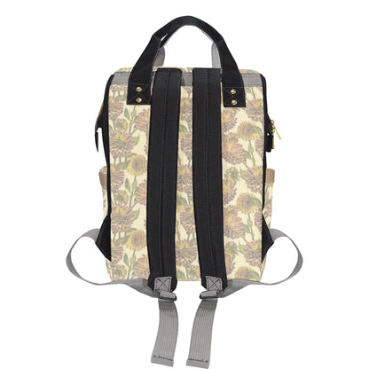 Dahlia Pattern Print Design DH09 Diaper Bag Backpack