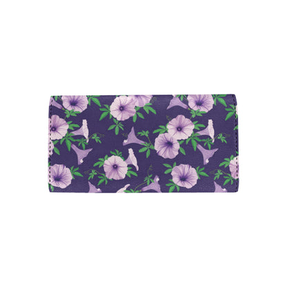 Morning Glory Pattern Print Design MG01 Women's Trifold Wallet
