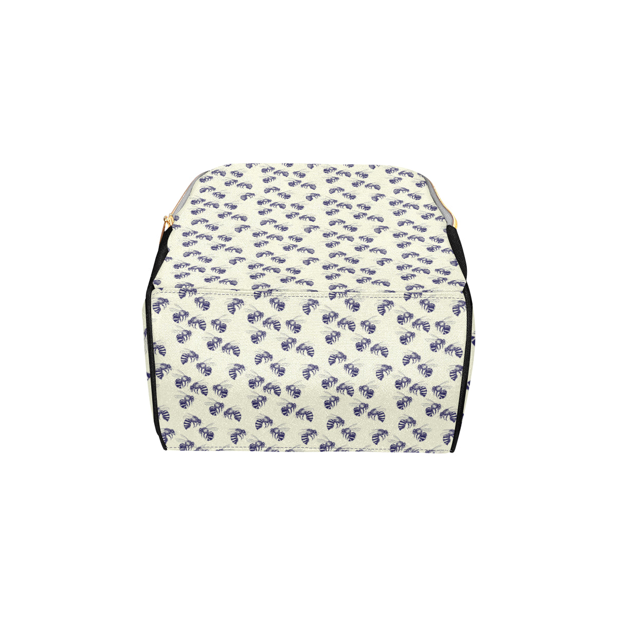 Bee Pattern Print Design 02 Diaper Bag Backpack