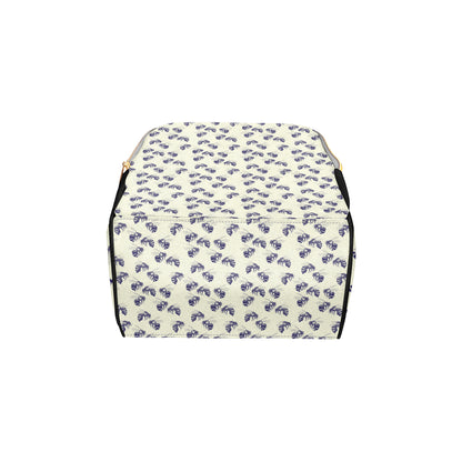 Bee Pattern Print Design 02 Diaper Bag Backpack