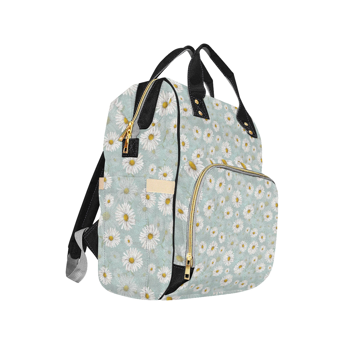 Daisy Pattern Print Design DS012 Diaper Bag Backpack