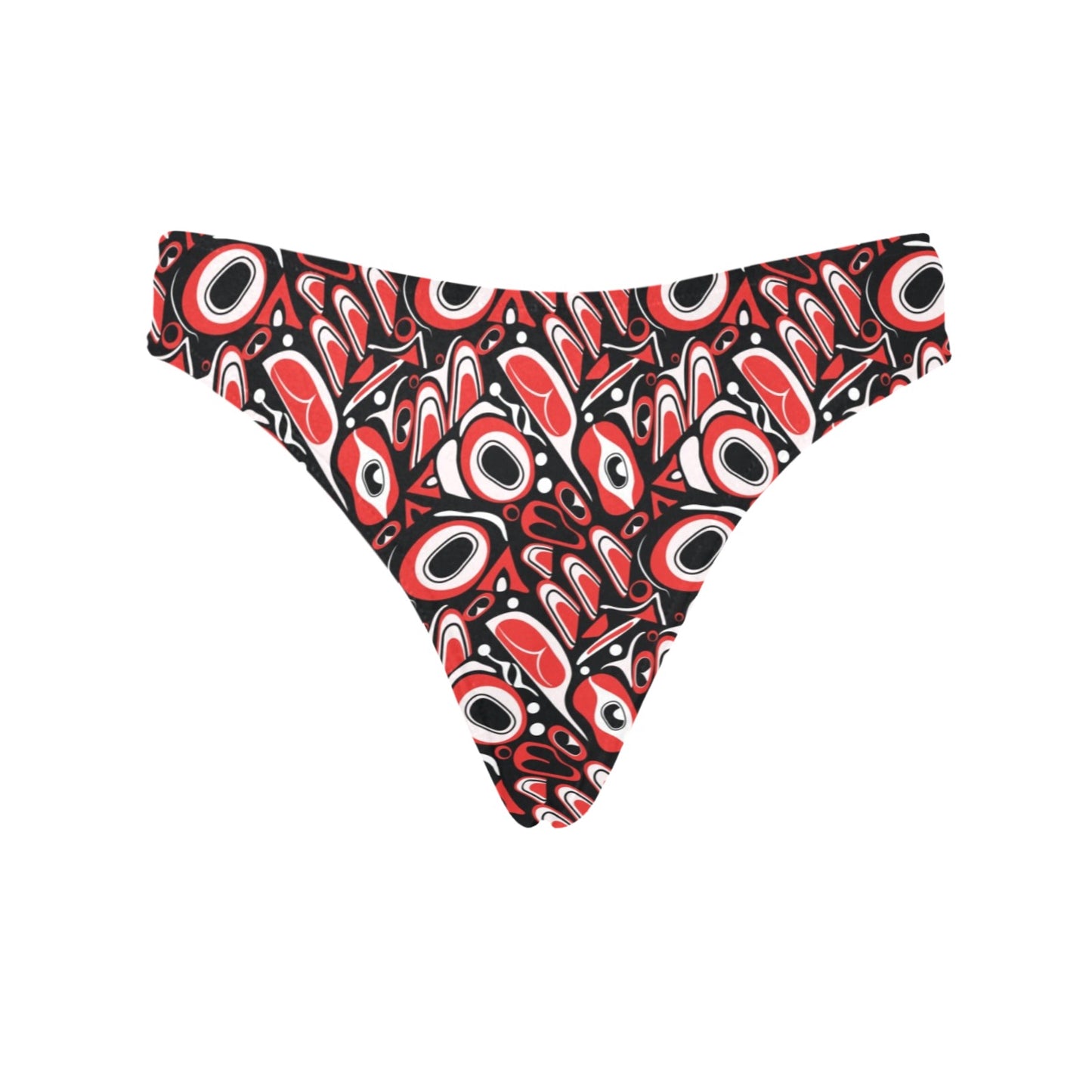Totem Pole Texture Design Women's Thongs