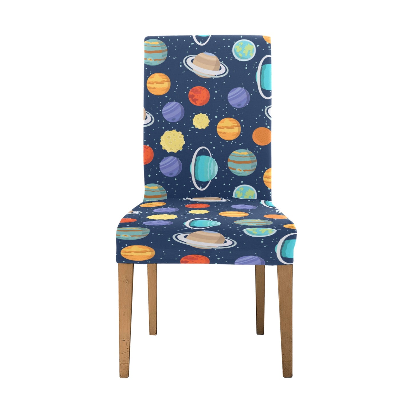 Planet With Star Print Design LKS303 Dining Chair Slipcover