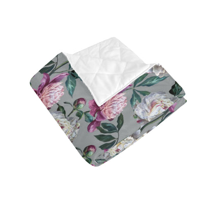 Peony Pattern Print Design PE01 Premium Quilt