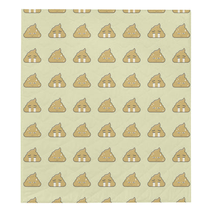 Poop Emoji Pattern Print Design A04 Premium Quilt