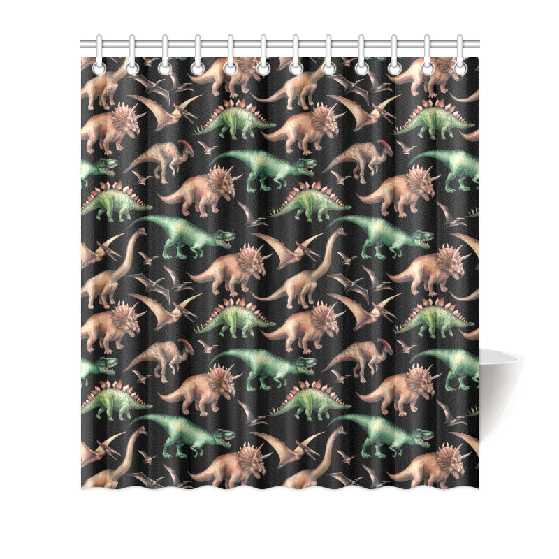 Dinosaur Print Pattern Shower Curtain