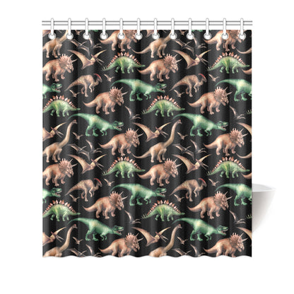 Dinosaur Print Pattern Shower Curtain