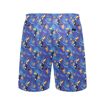 Toucan Print Design LKS306 Men's Swim Trunks Beach Shorts