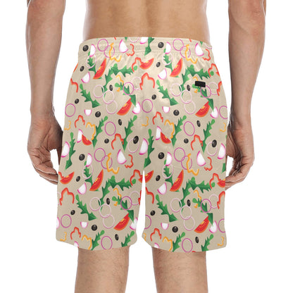 Salad Print Design LKS303 Men's Swim Trunks Beach Shorts