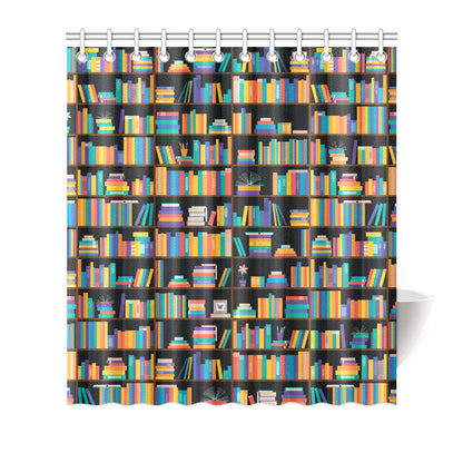 Book Pattern Print Design 05 Shower Curtain