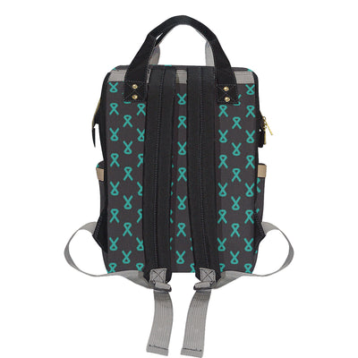 Ovarian cancer Pattern Print Design A01 Diaper Bag Backpack