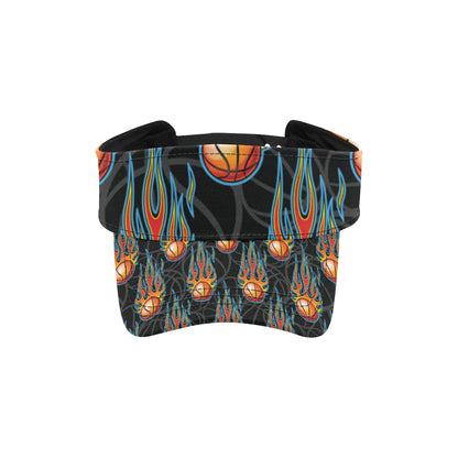 Basketball Fire Print Pattern Unisex Sun Visor
