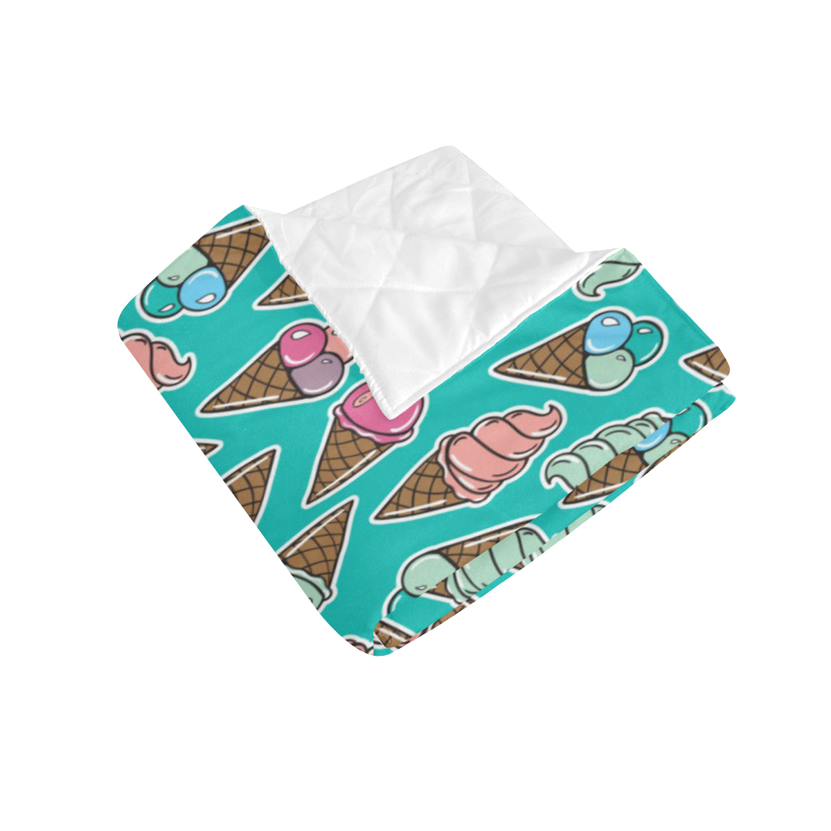 Ice Cream Pattern Print Design IC01 Premium Quilt