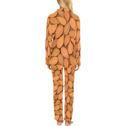 Almond Pattern Print Design 01 Women's Long Pajama Set