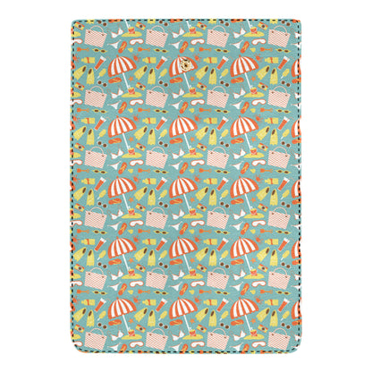 Beach Scene Pattern Print Design 02 Women's Trifold Wallet