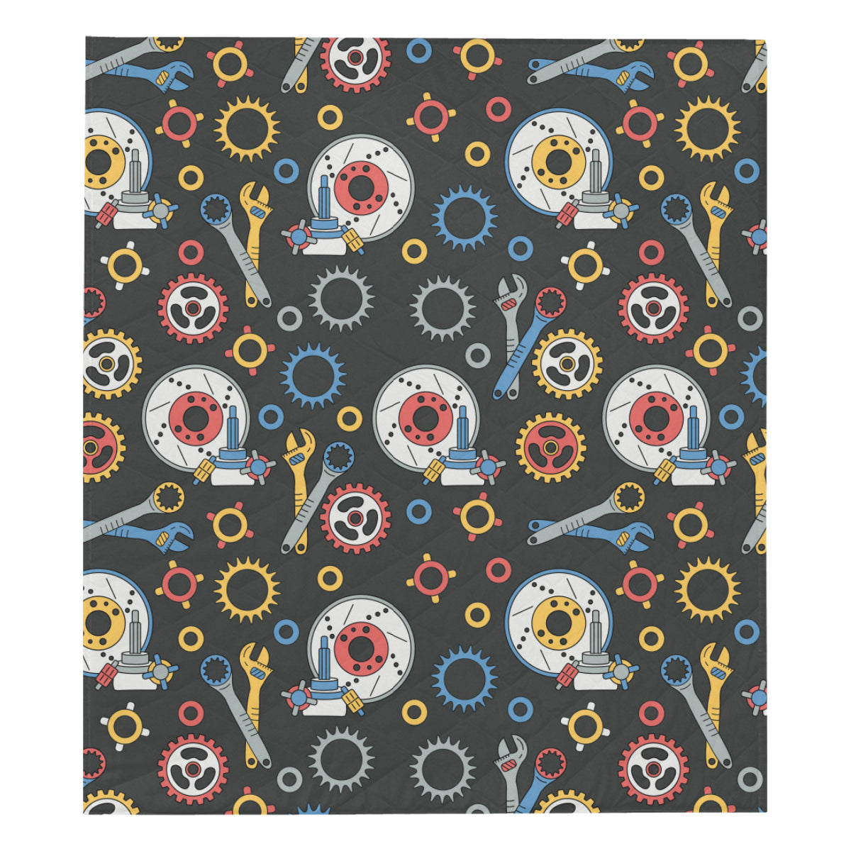 Mechanic Pattern Print Design 01 Premium Quilt