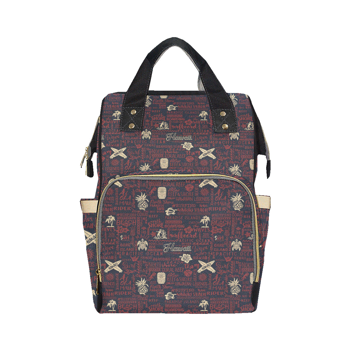Hawaiian Themed Pattern Print Design H017 Diaper Bag Backpack