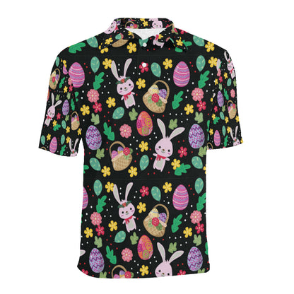 Easter Eggs Pattern Print Design RB05 Men Polo Shirt