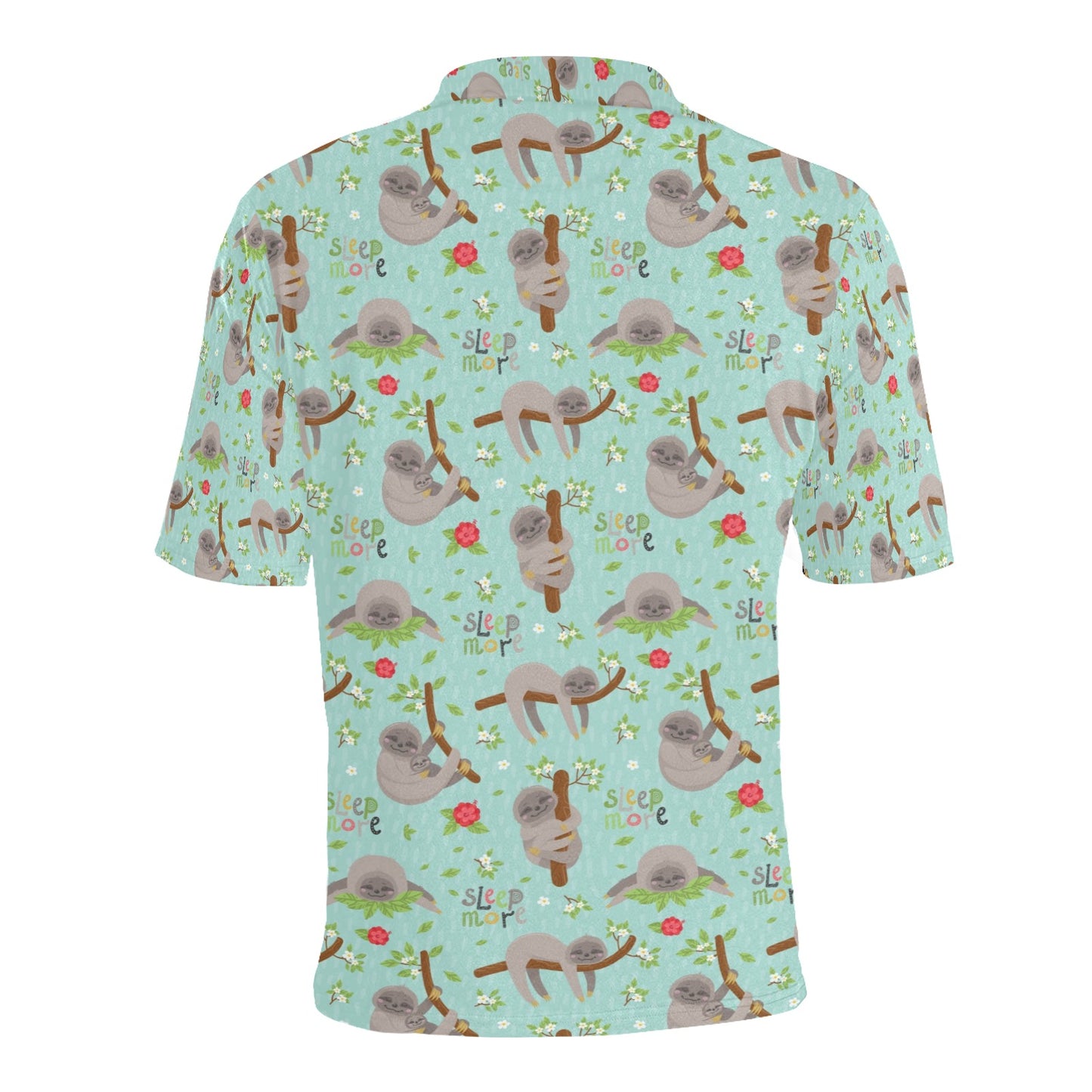 Sloth Print Design LKS305 Men Polo Shirt