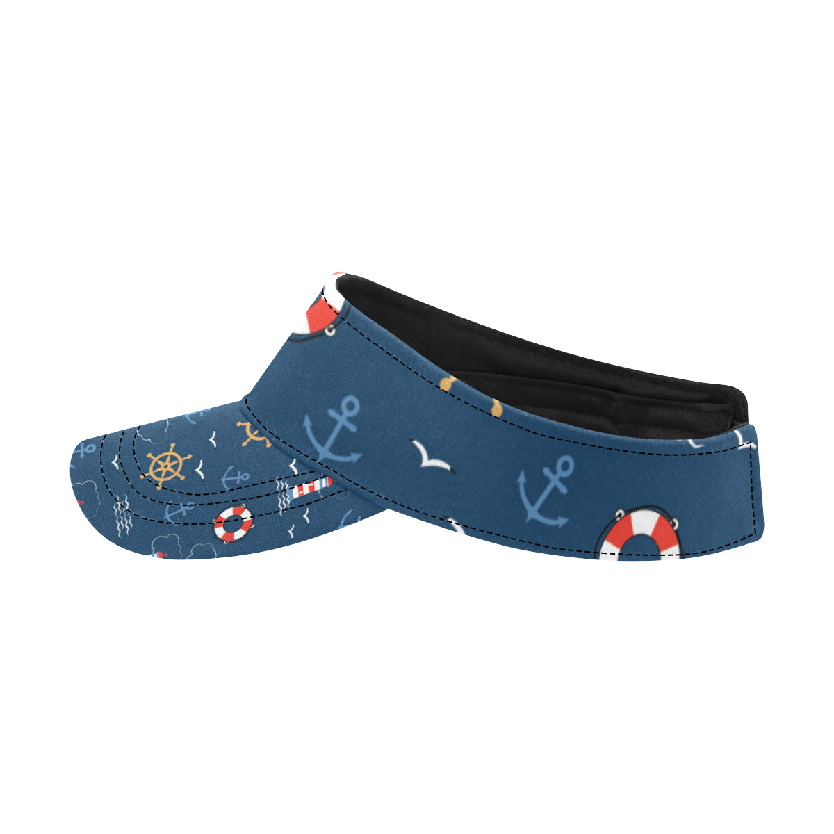 Nautical Pattern Print Design A06 Unisex Sun Visor