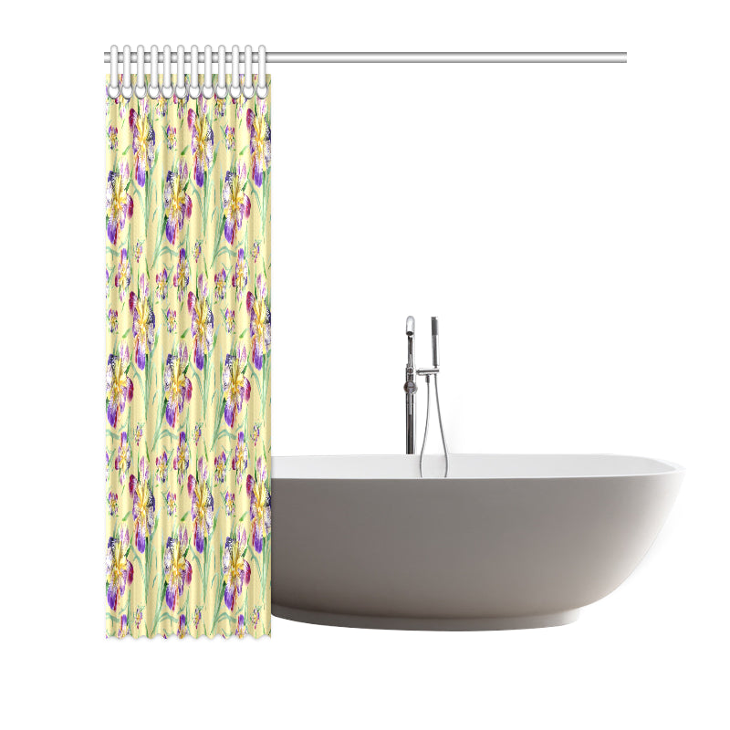 Iris Pattern Print Design IR06 Shower Curtain