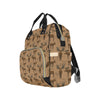 Moose Pattern Print Design 03 Diaper Bag Backpack