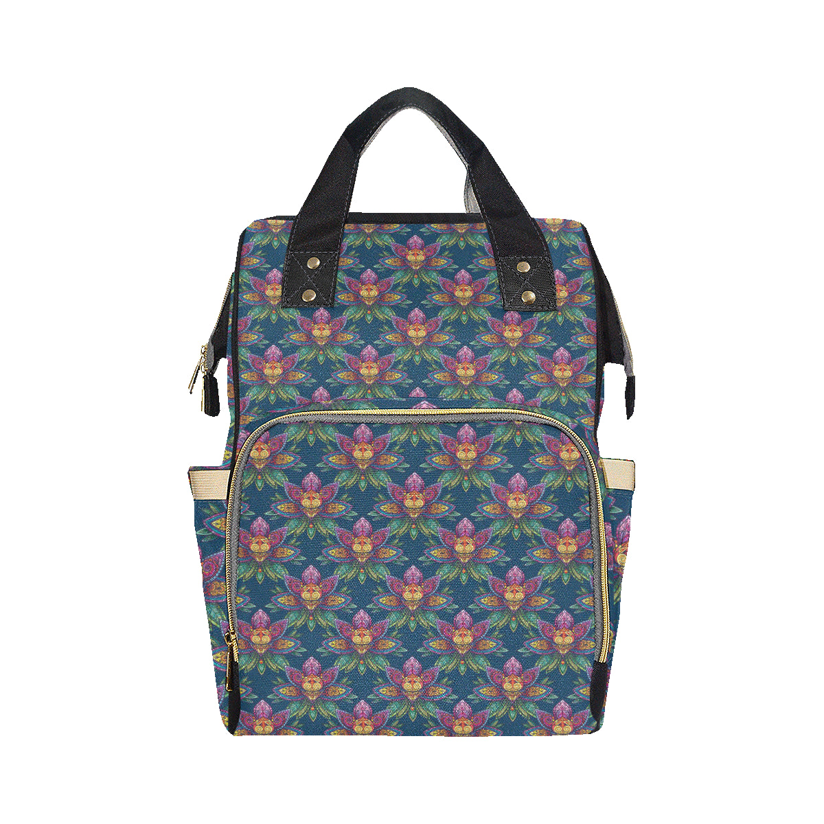 lotus Boho Pattern Print Design LO04 Diaper Bag Backpack