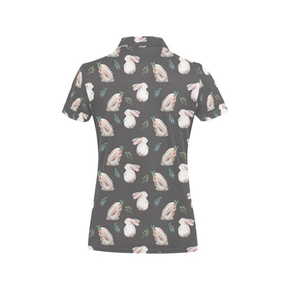 Rabbit Print Design LKS402 Women's Polo Shirt