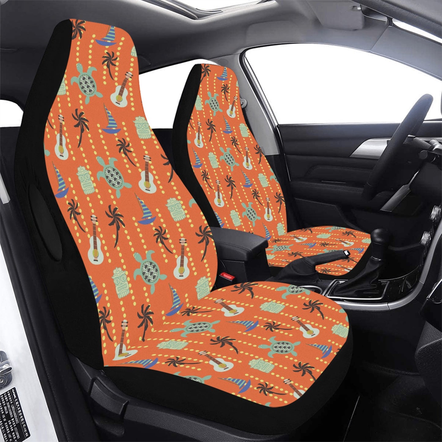 Ukulele Print Design LKS402 Car Seat Covers