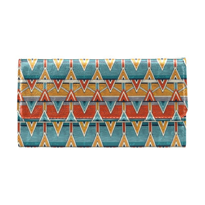 Kente Print African Design Themed Women's Trifold Wallet