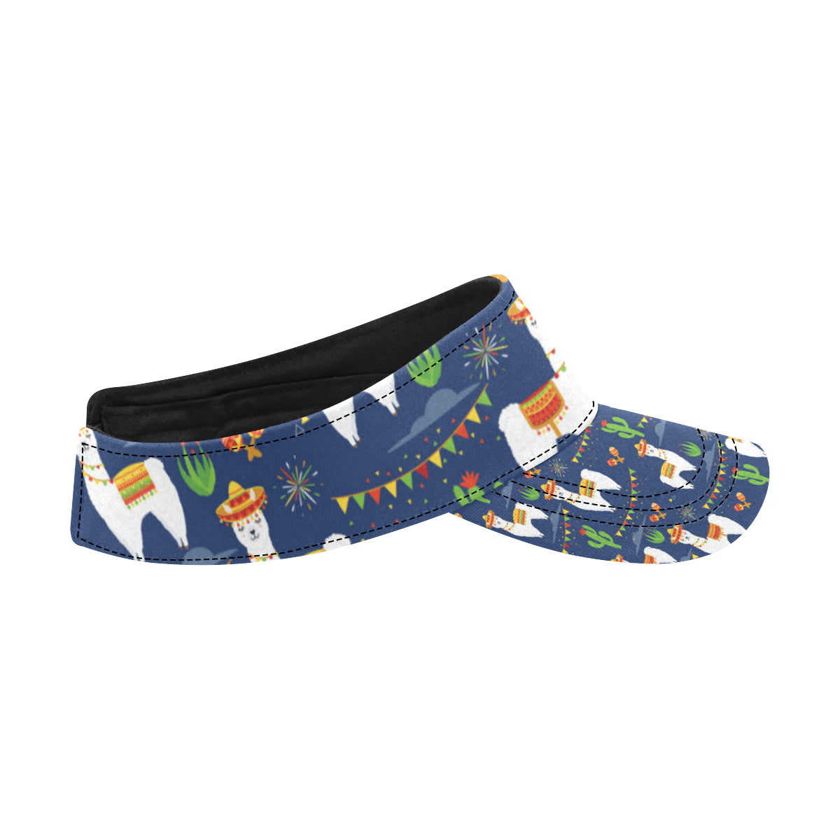 Llama Cactus Pattern Print Design 05 Unisex Sun Visor