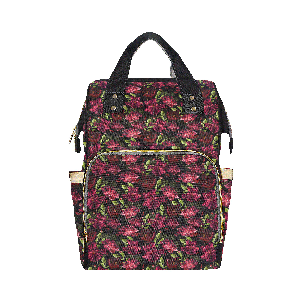 Iris Pattern Print Design IR03 Diaper Bag Backpack