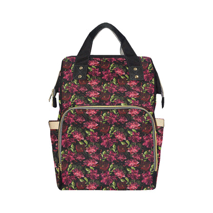 Iris Pattern Print Design IR03 Diaper Bag Backpack