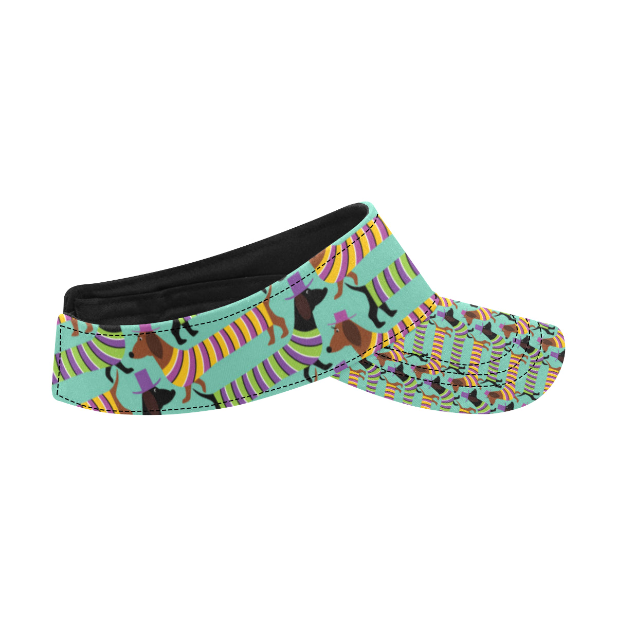 Dachshund Pattern Print Design 05 Unisex Sun Visor