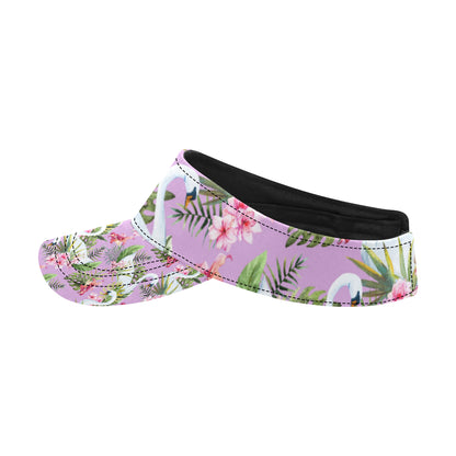 Swan with Flower Pattern Print Design 01 Unisex Sun Visor