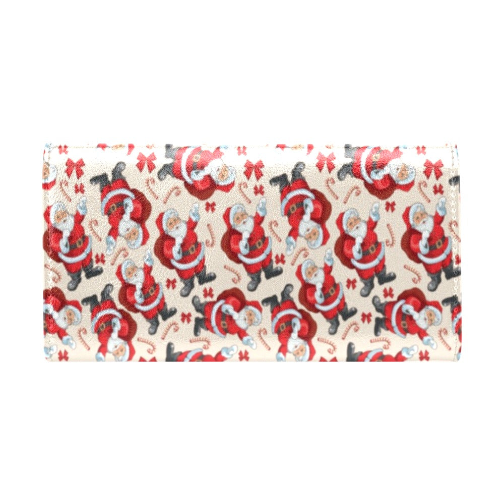 Santa Christmas Themed Print Design LKS302 Women's Trifold Wallet