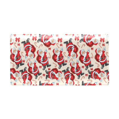 Santa Christmas Themed Print Design LKS302 Women's Trifold Wallet