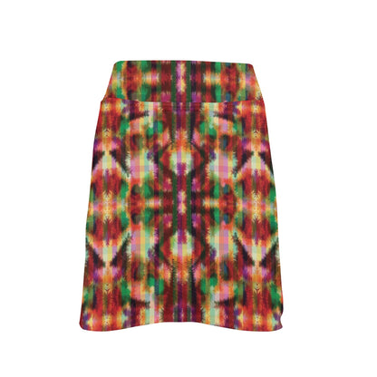 Tie Dye Print Design LKS301 17" Golf & Pickleball Skort with Pockets